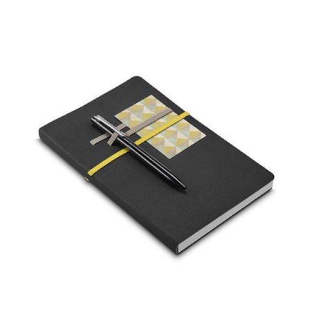 Caderno com porta caneta