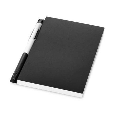 Caderno com caneta