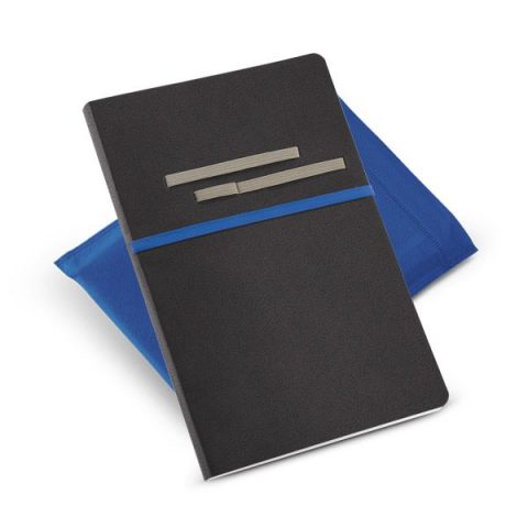 Caderno com porta caneta